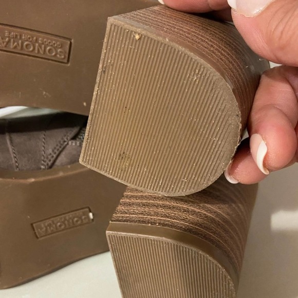 Cowboy Boot Woman's Open Heel suede Ankle Boot Bootie sz 9 - Picture 4 of 4